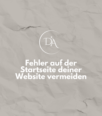 Fehler auf der Startseite vermeiden