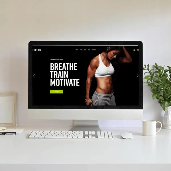 Desingart Agentur Blogbeitrag Webiste Professionell - Bild zeigt eine Website über Fitness