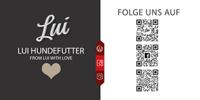 Designart-Agentur Lui Hundefutter Visitenkarte