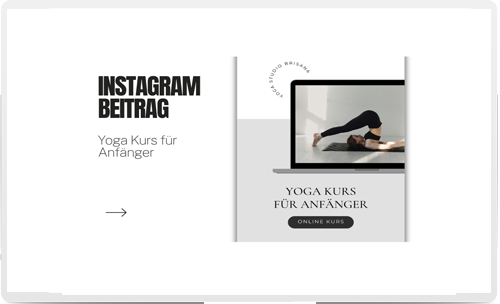 Beispielspielbild für eine Voralge für Instagram Beitrag für Yoga Kurs